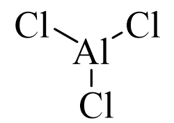 Công thức Lewis của AlCl3