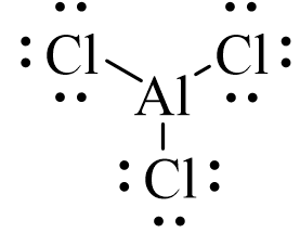 Công thức Lewis của AlCl3