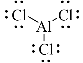 Công thức Lewis của AlCl3