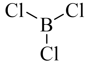 Công thức Lewis của BCl3