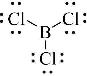 Công thức Lewis của BCl3