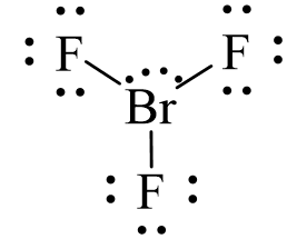 Công thức Lewis của BrF3