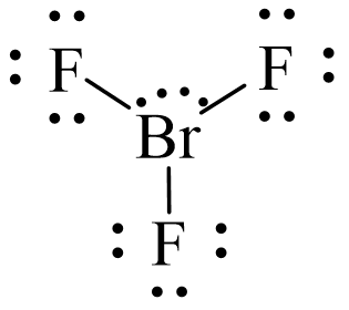 Công thức Lewis của BrF3