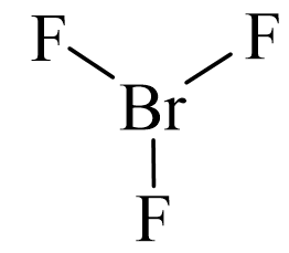 Công thức Lewis của BrF3