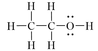 Công thức Lewis của C2H5OH