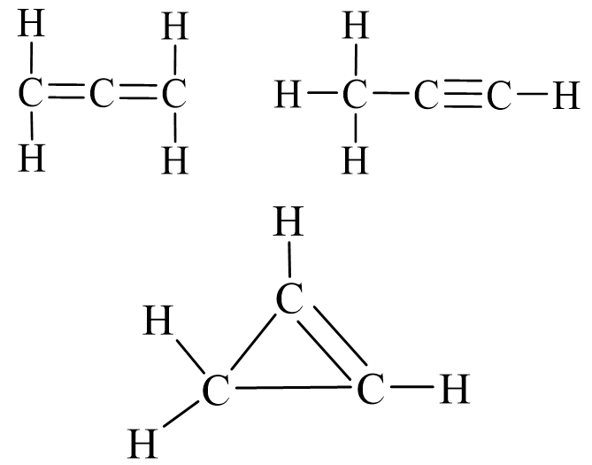 Công thức Lewis của C3H4