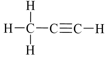 Công thức Lewis của C3H4