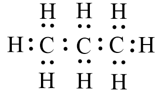 Công thức Lewis của C3H8