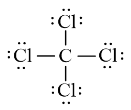 Công thức Lewis của CCl4
