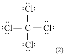 Công thức Lewis của CCl4