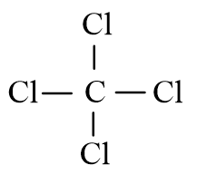 Công thức Lewis của CCl4