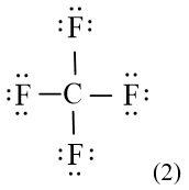 Công thức Lewis của CF4