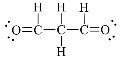 Công thức Lewis của CH2(CHO)2