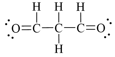 Công thức Lewis của CH2(CHO)2