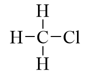 Công thức Lewis của CH3Cl