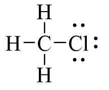 Công thức Lewis của CH3Cl