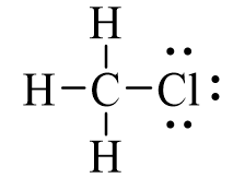 Công thức Lewis của CH3Cl