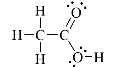 Công thức Lewis của CH3COOH
