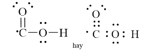 Công thức Lewis của CH3COOH