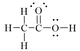 Công thức Lewis của CH3COOH