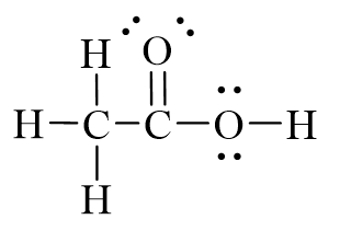 Công thức Lewis của CH3COOH