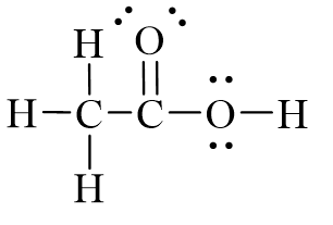 Công thức Lewis của CH3COOH