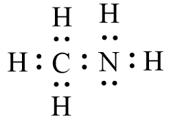 Công thức Lewis của CH3NH2