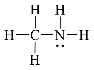 Công thức Lewis của CH3NH2