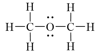 Công thức Lewis của CH3OCH3