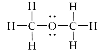 Công thức Lewis của CH3OCH3