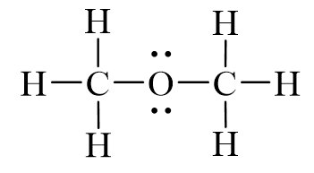 Công thức Lewis của CH3OCH3