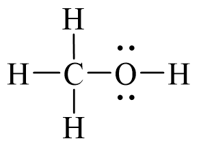 Công thức Lewis của CH3OH