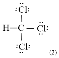 Công thức Lewis của CHCl3