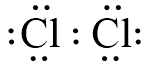 Công thức Lewis của Cl2