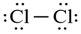 Công thức Lewis của Cl2