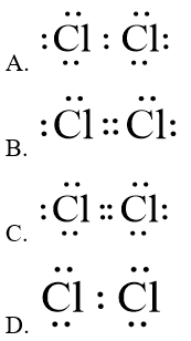 Công thức Lewis của Cl2