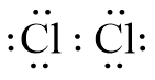 Công thức Lewis của Cl2