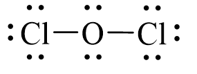 Công thức Lewis của Cl2O