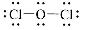 Công thức Lewis của Cl2O