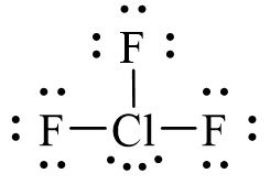 Công thức Lewis của ClF3