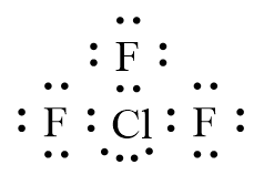 Công thức Lewis của ClF3