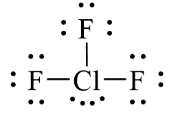 Công thức Lewis của ClF3