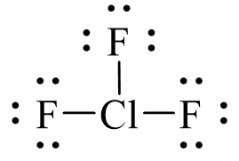 Công thức Lewis của ClF3