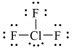 Công thức Lewis của ClF3