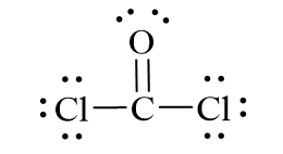 Công thức Lewis của COCl2