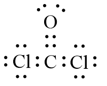 Công thức Lewis của COCl2