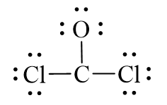 Công thức Lewis của COCl2