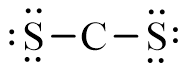 Công thức Lewis của CS2