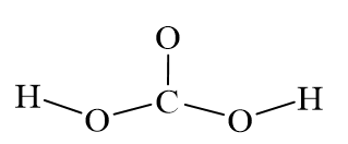 Công thức Lewis của H2CO3