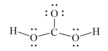 Công thức Lewis của H2CO3